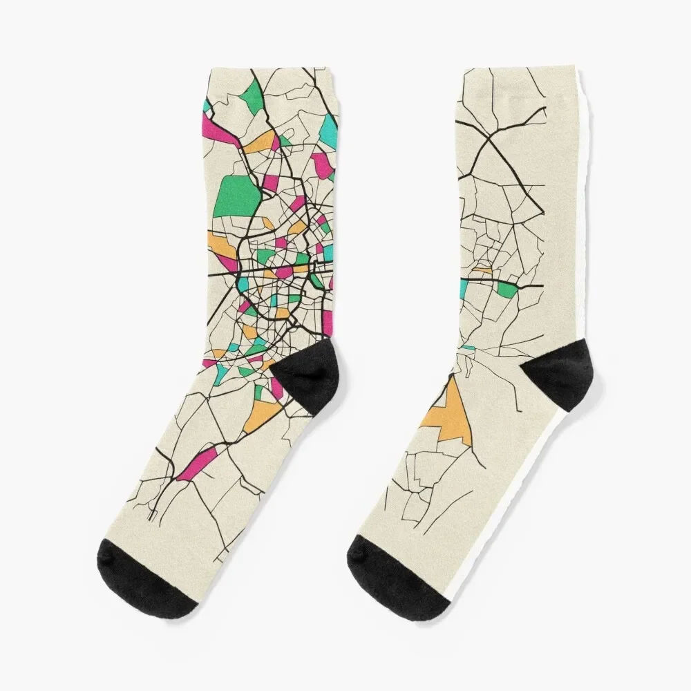 Berlin, Germany Street Map Socks anti slip football designer professional running Women's Socks Men's