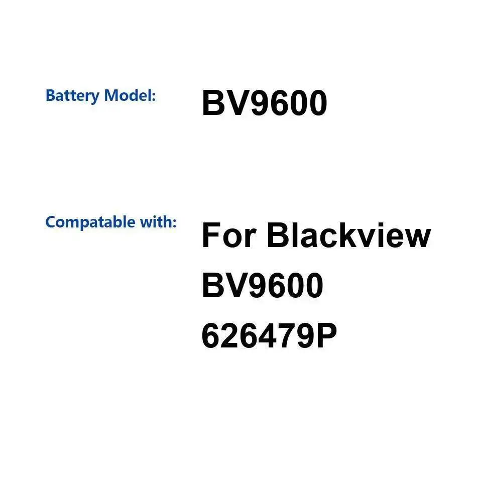 

Замена премиум-класса для аккумулятора мобильного телефона Blackview BV9600 626479P 5580 мАч