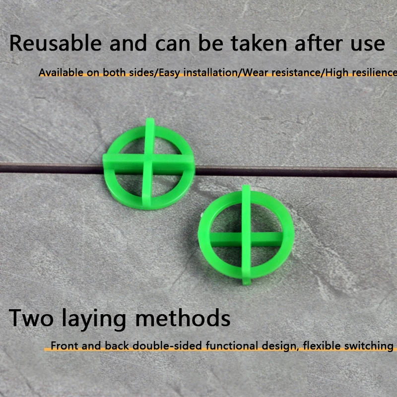 100/200 قطعة فواصل بلاط قابلة لإعادة الاستخدام لتثبيت البلاط أدوات بناء فجوة السيراميك