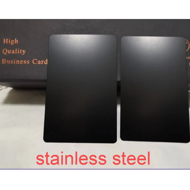 Customized 0.42MM Laser engraving metal business card laser metal aluminum card aluminum  card laser engraving metal oxide