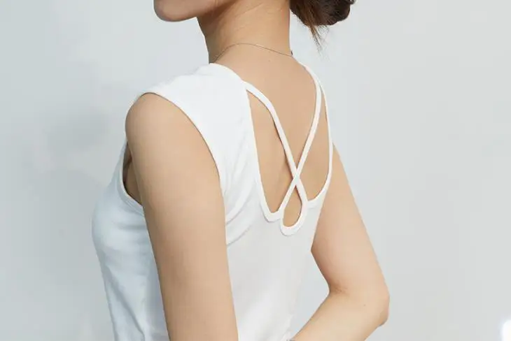 One Piece Pajamas Chest Pad Home Clothes Women Bottoming Vest Outer Wear Cotton Sleeveless Base Shirt For Summer Sleep Tops image 5