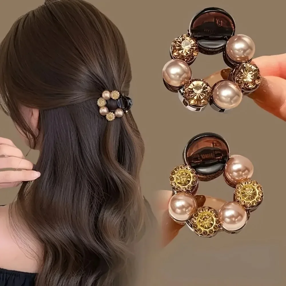 1pc women’s low-profile hairpin with high-quality water-drop embellishments, simple, curled hair accessories. - Detail 1