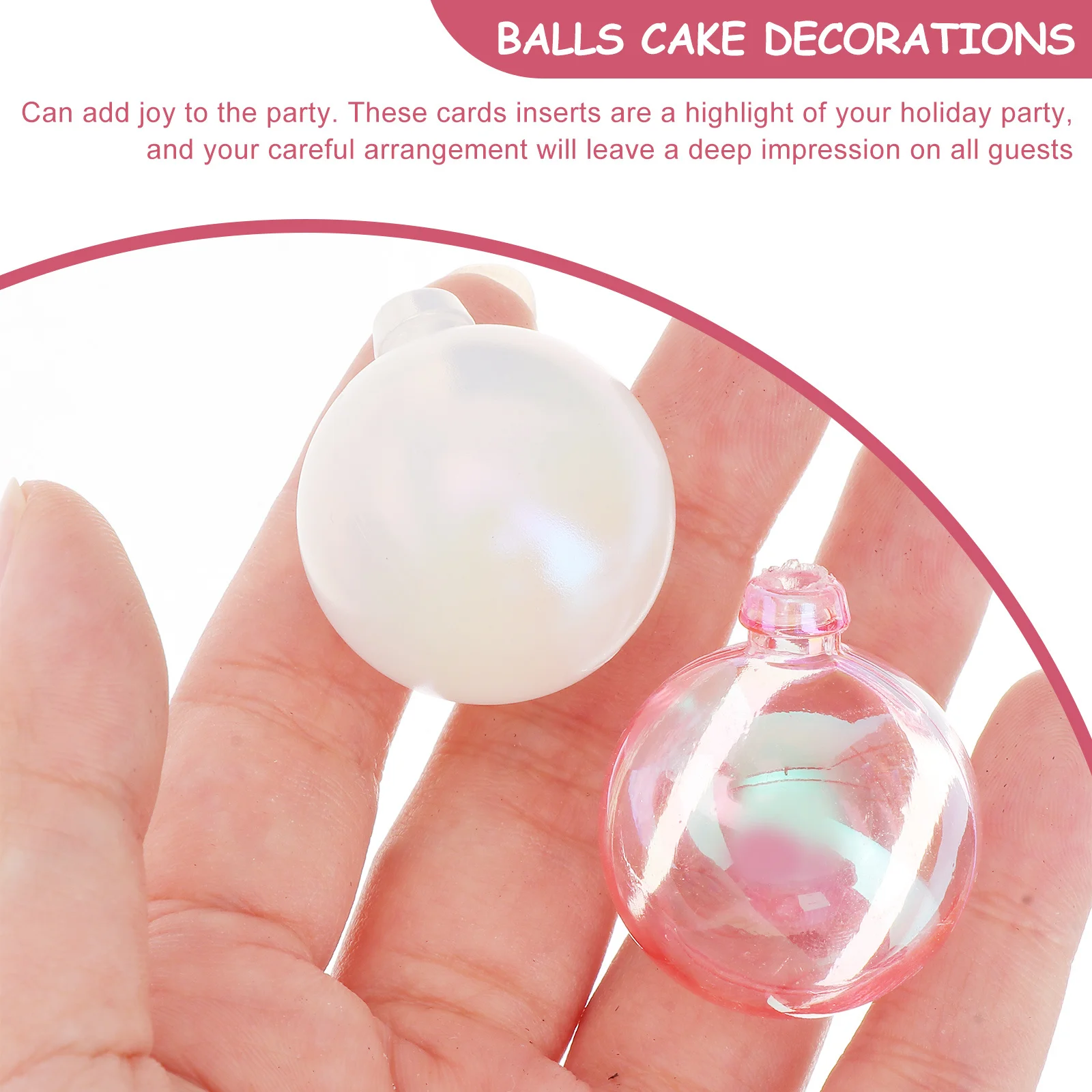 

18Pcs Party Cake Picks Bubble Balls Decorations Attractive Design Suitable for Various Celebrations Balls Cake Decorations