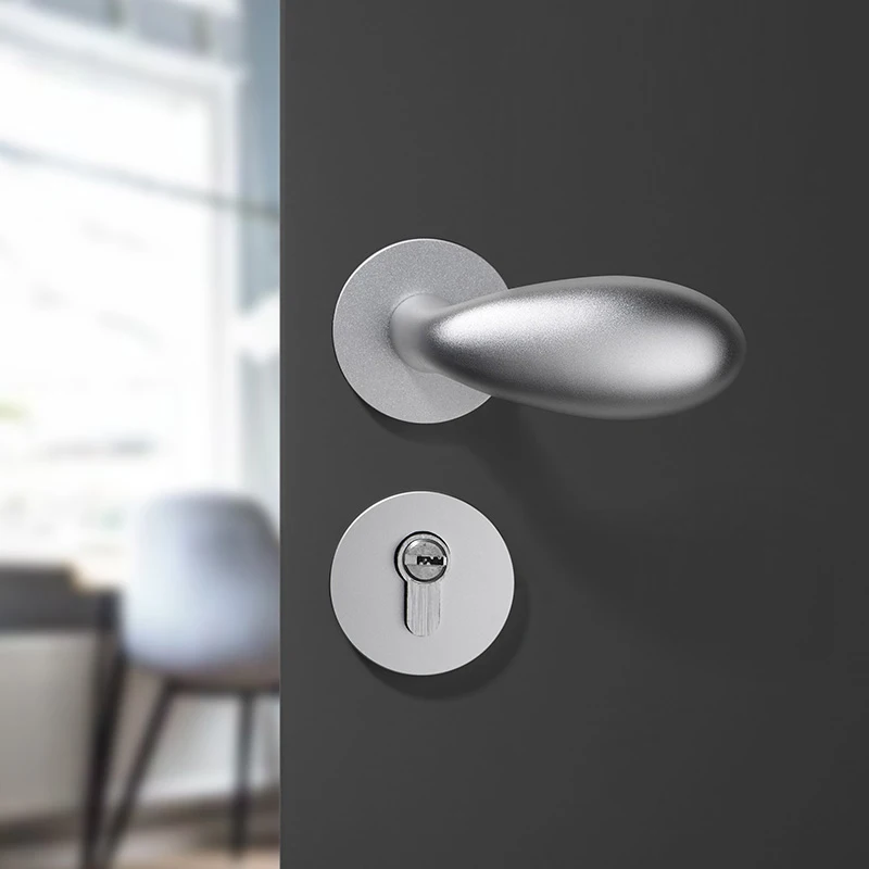 simple-duck-egg-spherical-door-lock-indoor-bedroom-door-lock-silent-magnetic-lock-handle-children's-black-wooden-door-lock