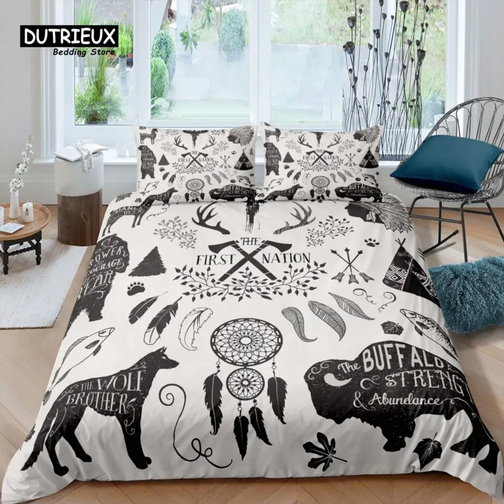 

Home Living Luxury 3D Dreamcatcher Bedding Set Kids Duvet Cover Pillowcase Elk Bedding Set Queen and King EU/US/AU/UK Size