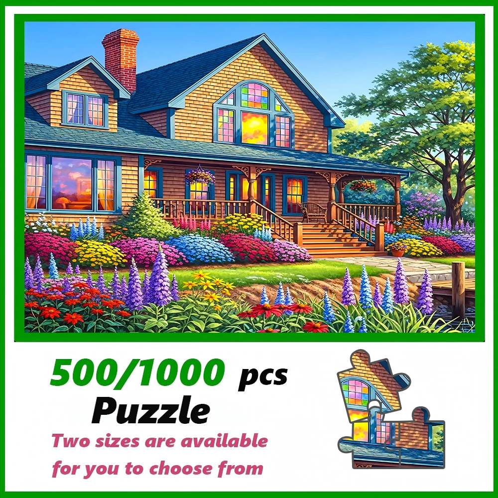 

A 500/1000pcs Adult Puzzle Game, High Quality, a Fun Family Game for Stress Relief, Perfect for Birthdays, Christmas, Halloween