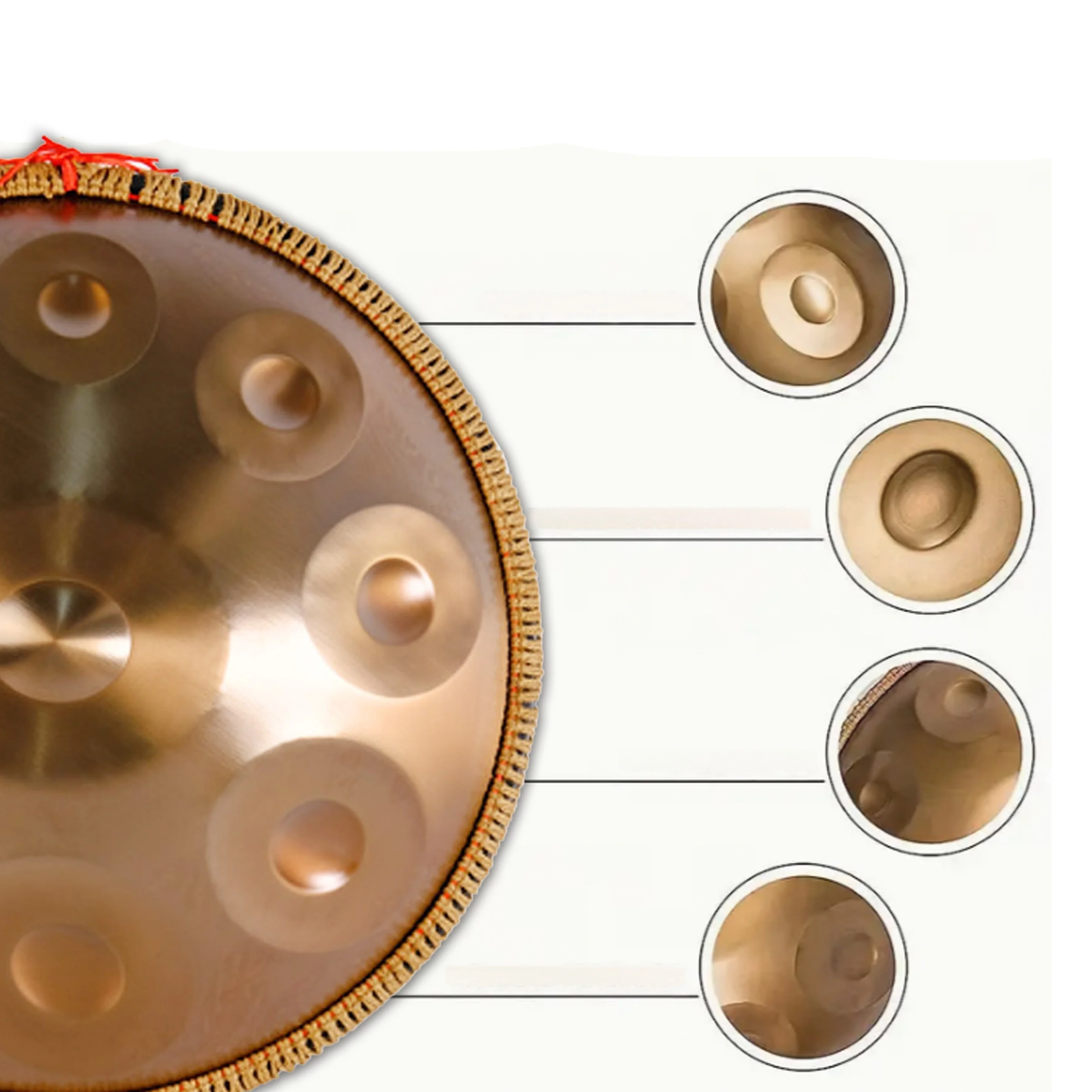 

22" 9-Tone D Minor Handpan Drum Set - Double Layer Carbon Steel Yoga Instrument for Meditation, Relaxation, and Beginners
