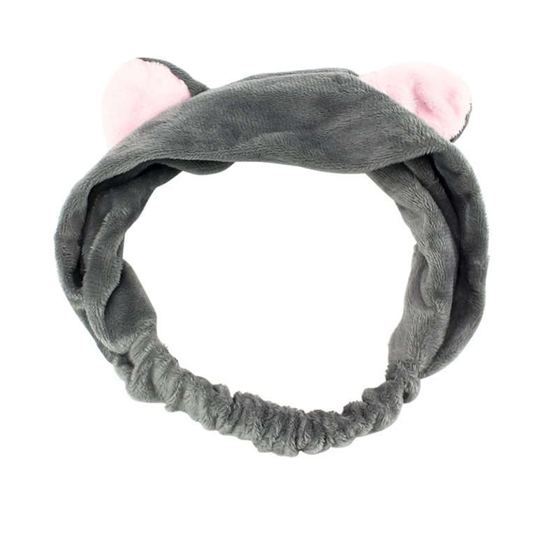 3 Colors Cat Ears Sport Headband Composite Fiber Absorbing Sweat Hair Bands Yoga Headband Washing Face Makeup Tool