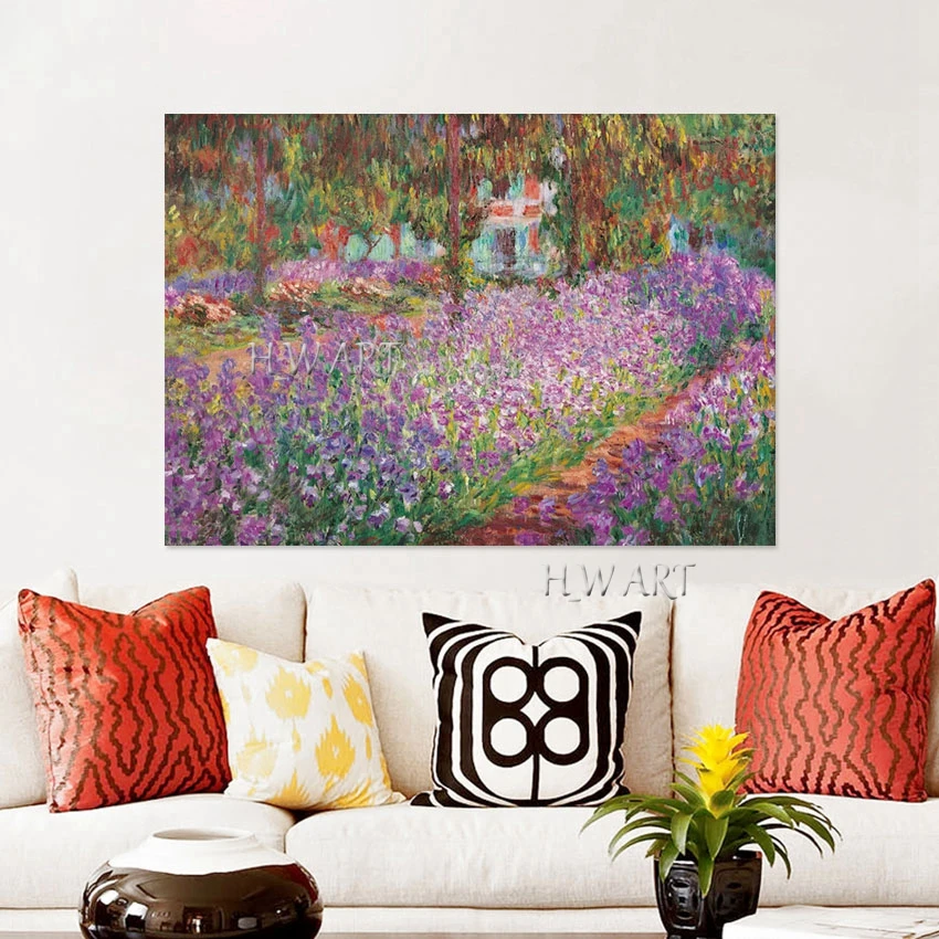 Canvas Oil Paintings Wall, Abstract Design Acrylic,No Framed, Decorative Items For Cafe, Beautiful Flowers Landscape Art Picture