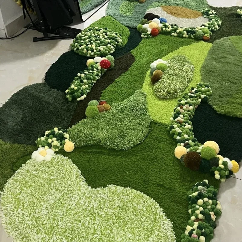 

Nordic, finished carpet living room bedroom, oversized carpet