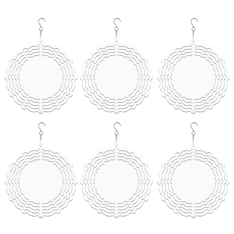 6 قطعة 8In التسامي الرياح سبينر الفراغات ، سبينر تعليق تقليم التسامي الرياح سبينر لساحات وحديقة مستديرة