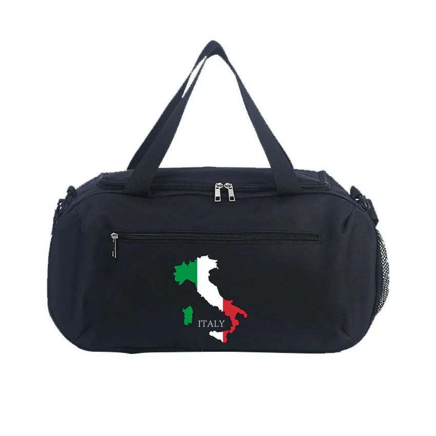 

Waterproof Gym Bags Taekwondo Swimming Fitness Bag Italy Map Printed Large Capacity Portable Travel Bag Yoga Basketball Bag