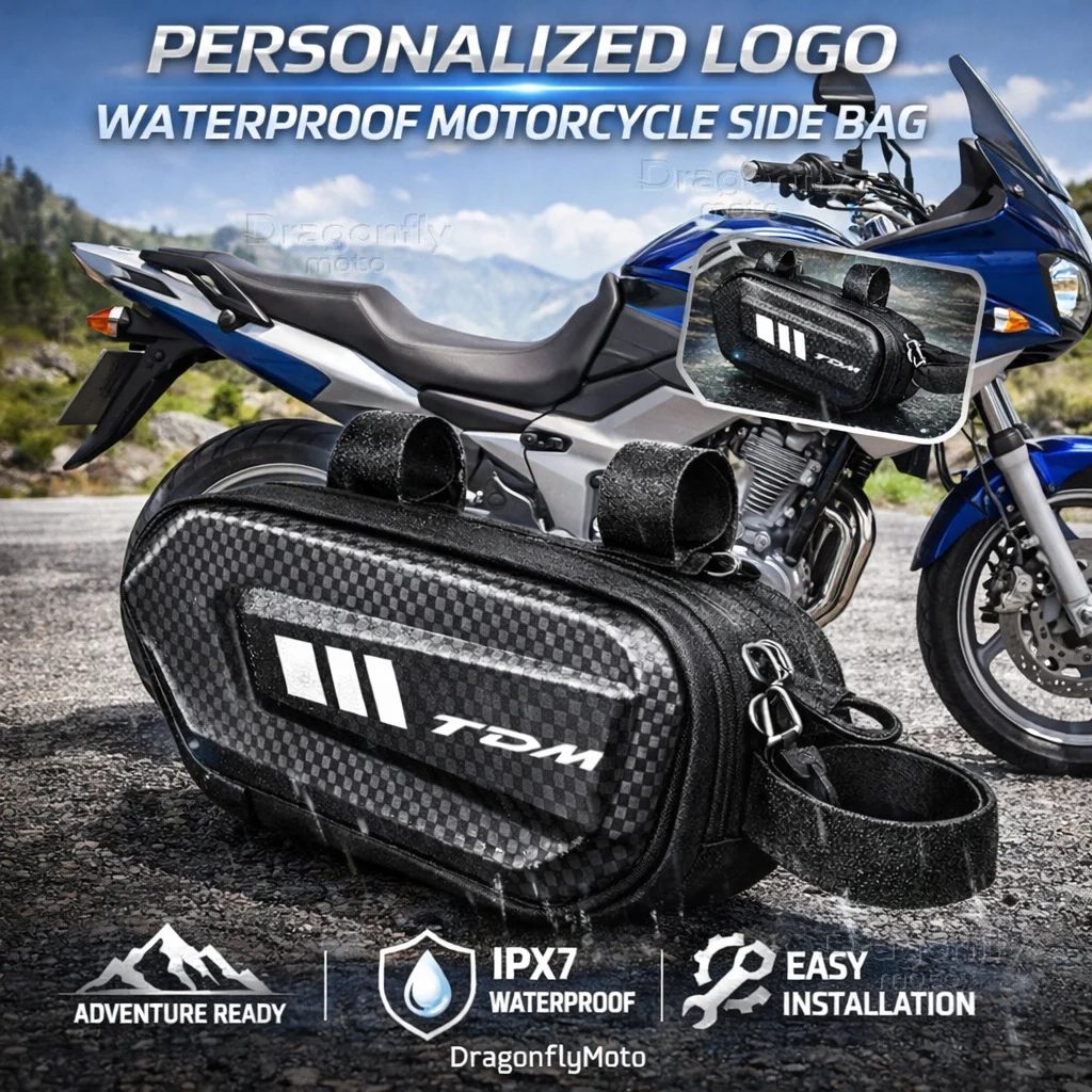 

For Yamaha TDM 850 1991-2001 TDM 900 2002-2013 Motorcycle Side Bag Personalized Logo Waterproof Hard Shell Saddlebag