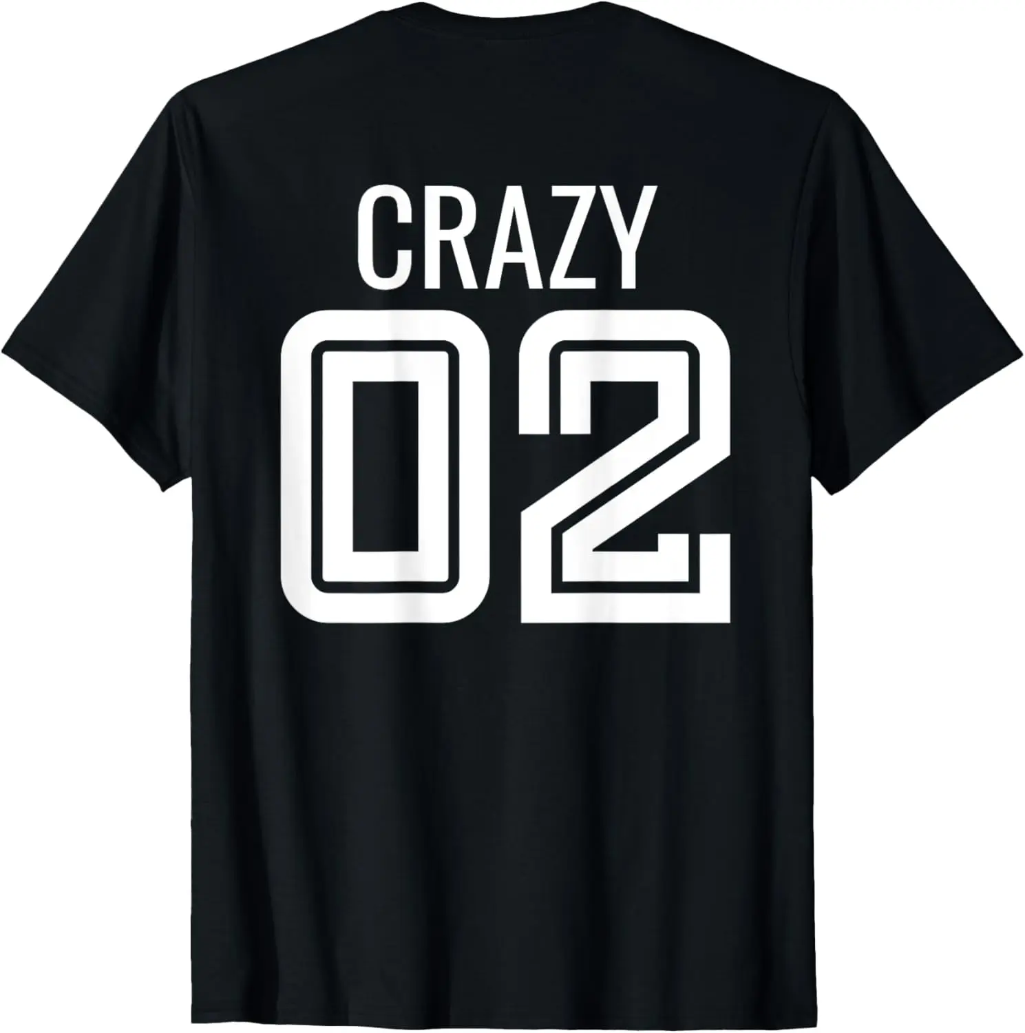 Crazy 3 Funny Three Group Matching Bff - Image à l'arrière du T-shirt