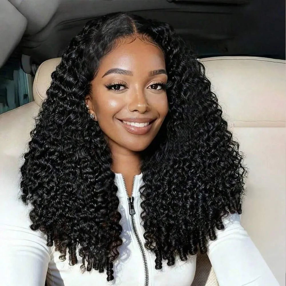 

28 Inch 250% Density Burmese Curly Human Hair Wig 13x4 HD Transparent Lace Frontal Wigs Pre Plucked Rem Burmese Human Hair Wigs