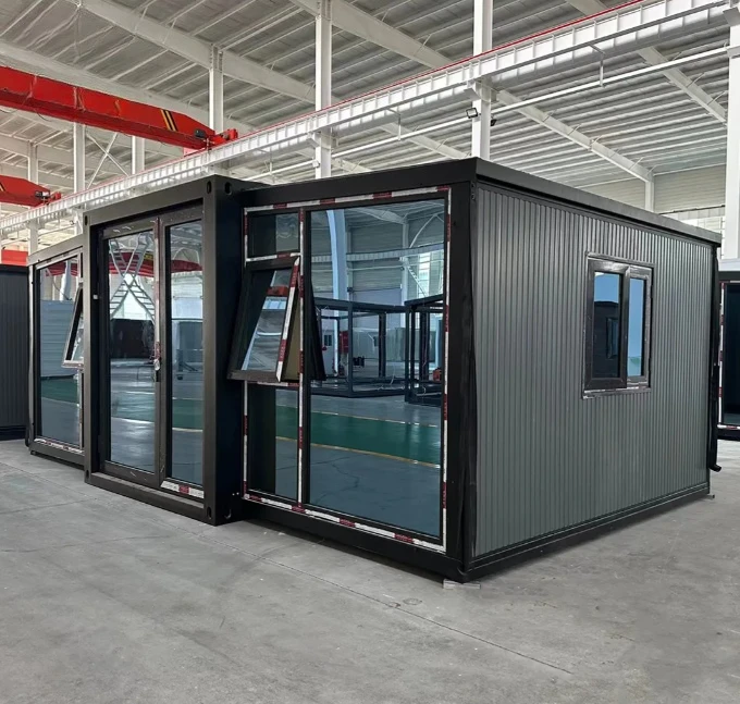 Contenedor extensible desmontable de lujo de 40 pies para casa, 2 dormitorios, hogar móvil, cocina, Panel sándwich extraíble portátil Modular, centro comercial