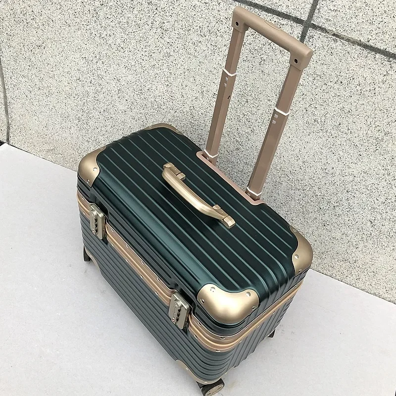 New 18/20inch Aluminum Spinner Camera Trolley Suitcase Pilot Luggage Bag Photography Suitcase on Wheels