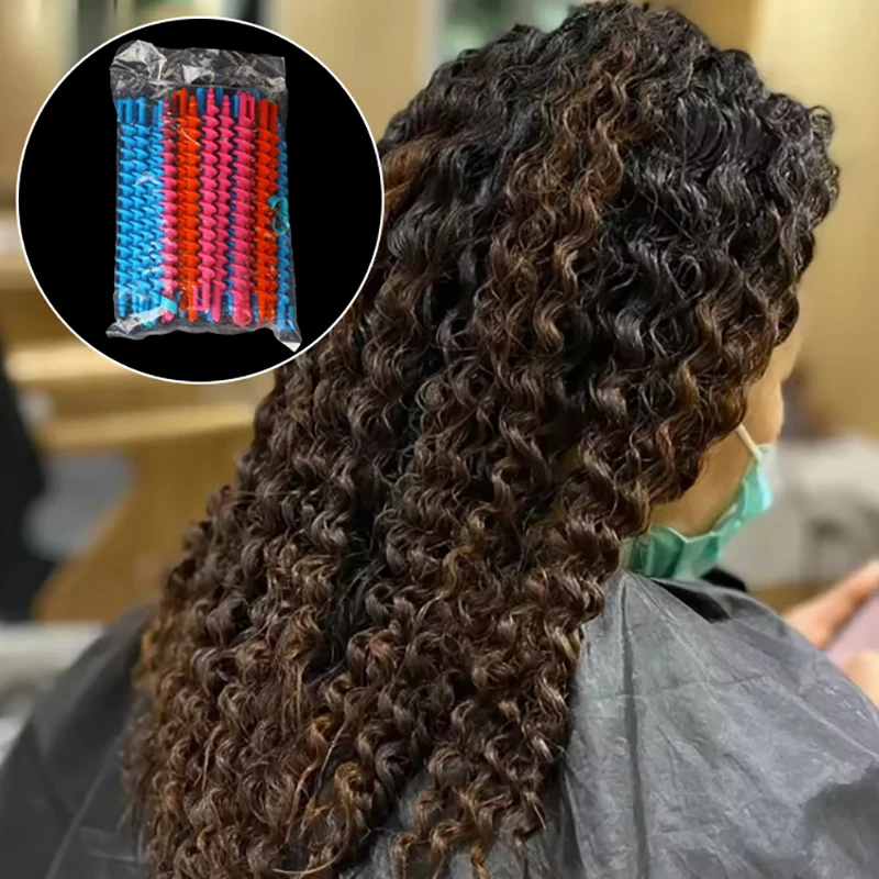 Plastic Spiral Perm Stick Heatless Hair Curler Women Curly Hair Rollers Heatless Curls Cold Perm Bar Barber Hair Styling Tool