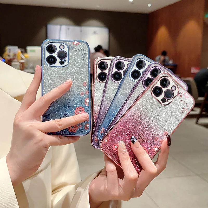 Роскошное покрытие для OPPO realmeV13, для Realme 10 4G, 9 Pro, Realme 9 Pro + мягкая задняя крышка из ТПУ, бабочка