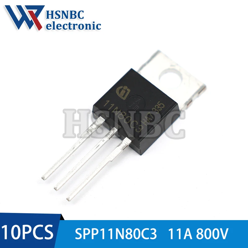 

10Pcs/Lot SPP11N80C3 11N80C3 SPP11N80C3XKSA1 TO-220 11A 800V MOSFET N-channel Power Transistor 100% New Original