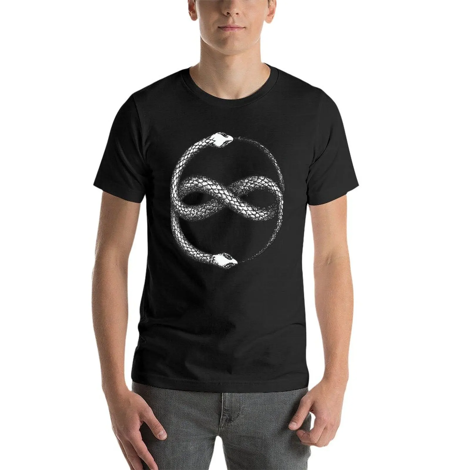 Homunculus เสื้อยืดคู่ Ouroboros คอกลมขยับอารมณ์ขันเสื้อยืดกราฟิกสร้างสรรค์ฟิตเนสขนาดสหรัฐอเมริกา