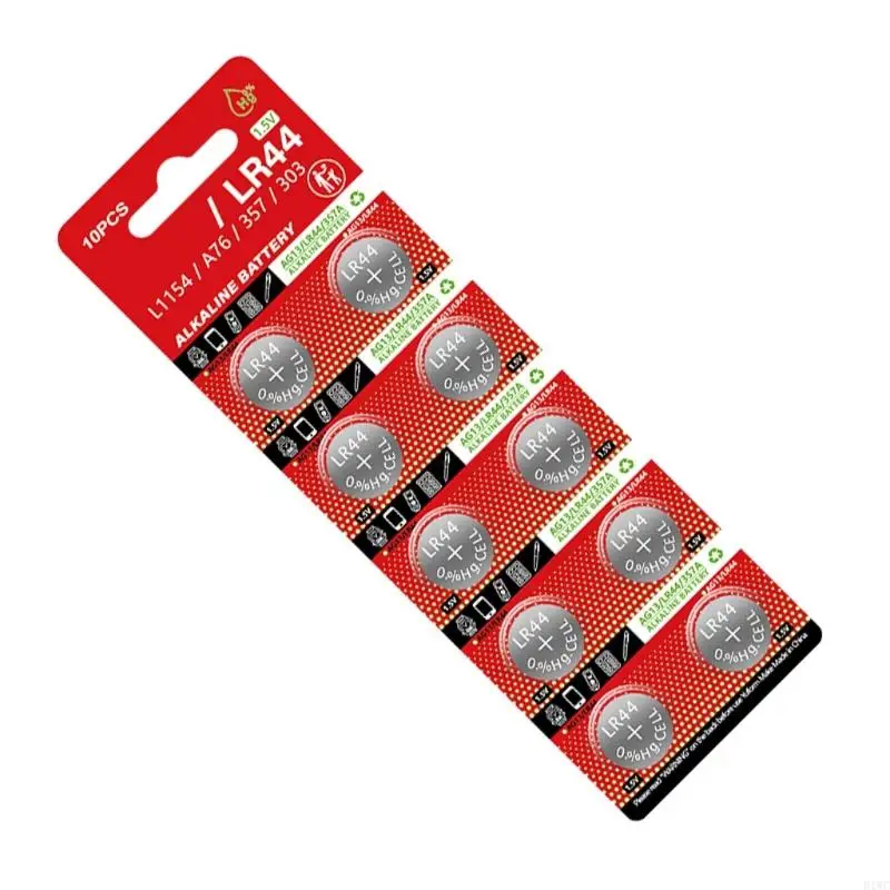 10pcs LR44 Button Cells Replace AG13/A76/LR44 for Small Electronics And Device