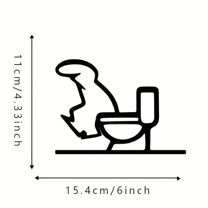 1 قطعة شعار مرحاض الحمام المعدني-ديكور حائط حديث ممتع، مناسب للمنزل والمكتب والمطعم - مثالي لتدفئة المنزل