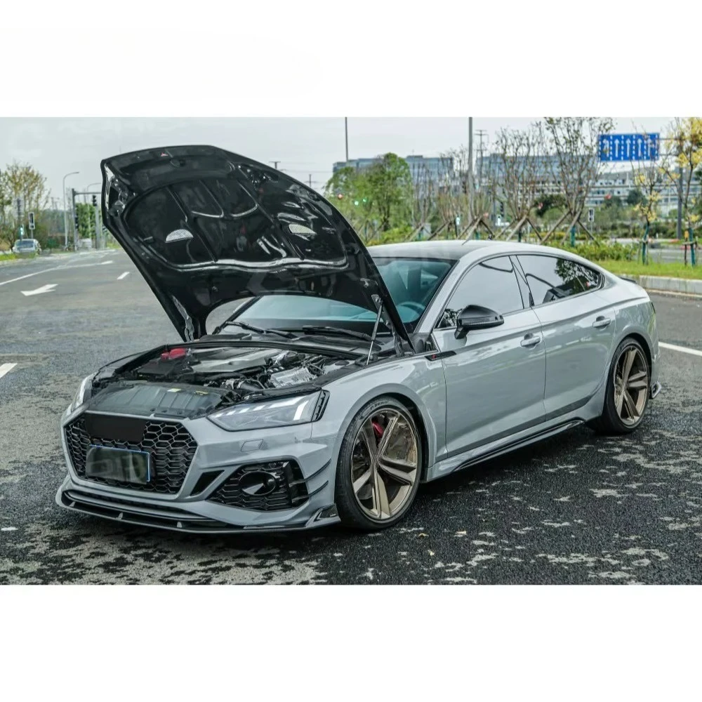 Custom Two-Tone Split-Style Forged Carbon 3K Carbon Fiber Engine Hood,Direct Replacement Upgrade For  A5/S5/RS5(2017-2024)