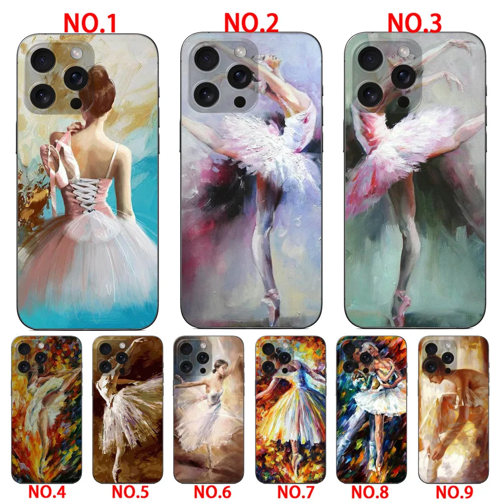 Ballet Ballerina oil painting 2 case  for iPhone XS Max 11 11 Pro 11 Pro Max 12 12 Mini