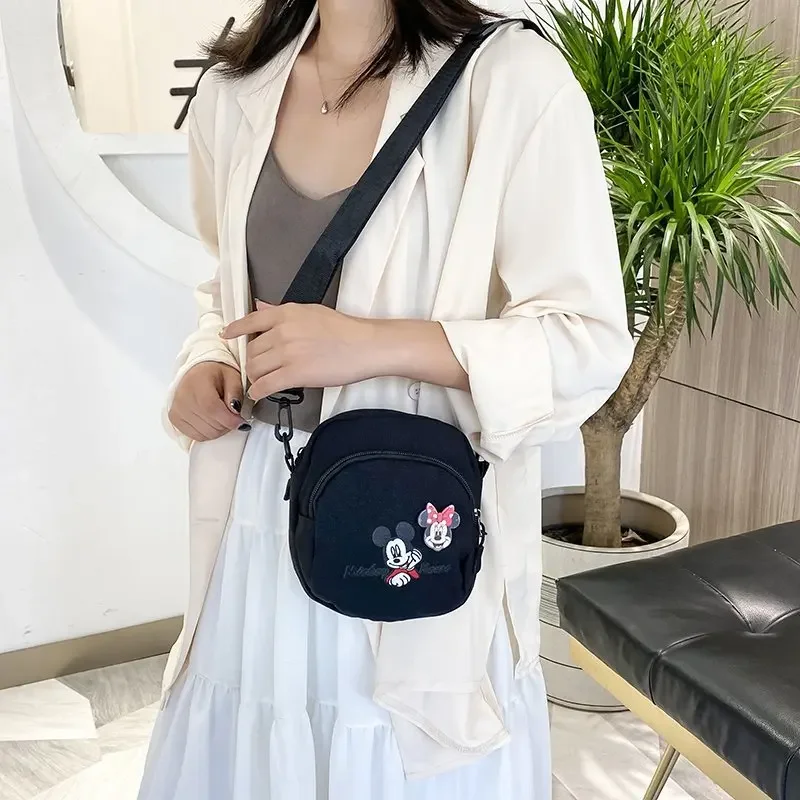 

Disney Bag Mickey Mouse Kids Shoulder Bag Crossbody Bag Fashion Canvas Cartoon Print Bag Student All-in-one Shoulder Bag