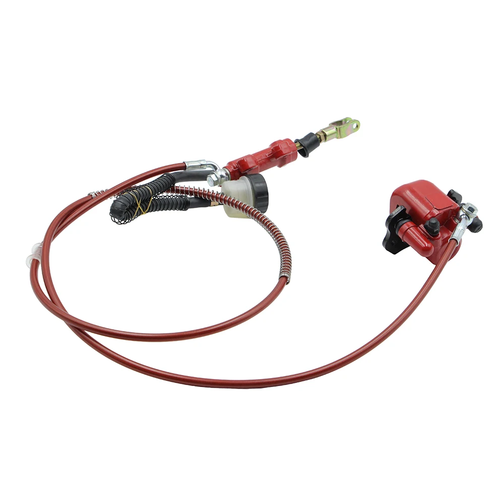 Hydraulic Rear Disc Brake Assembly Caliper Master Cylinder Kit For 50cc 150cc 200cc 250cc Go Kart Golf Cart ATV Dune Buggy Parts