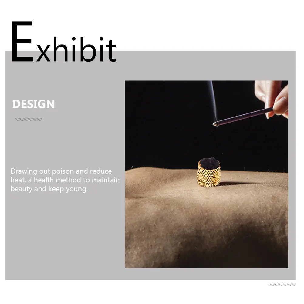 

8 шт., утолщенное бездымное устройство для прижигания, медная коробка для мокса для боли в шее и плечах, красота, поддержка домашнего использования, мокса, сетка против запаха