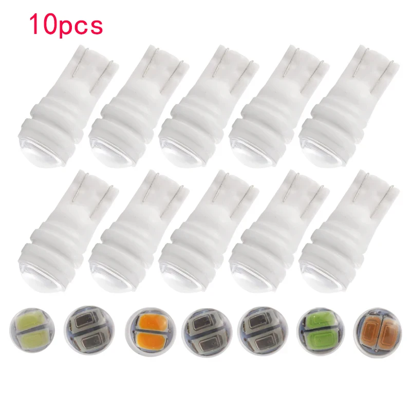 

10pcs T10 LED 3 SMD 2835 LED Ceramic waterproof 194 501 W5W Car Light Bulb for Dome light Interior lamp DC12V Car Accessories