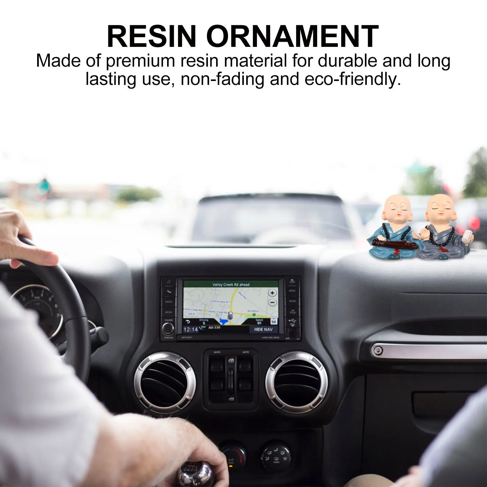 

4pcs Statues Resin Desktop Decor For Home Buddha Ornament Zen Craft Lightweight Portable Decoration