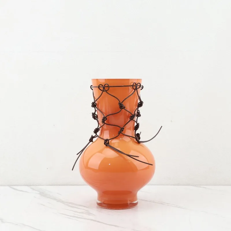 Medieval wind wabi-sabi ceramic forest rope knot winding art flower utensils geometry modern model room living room study home
