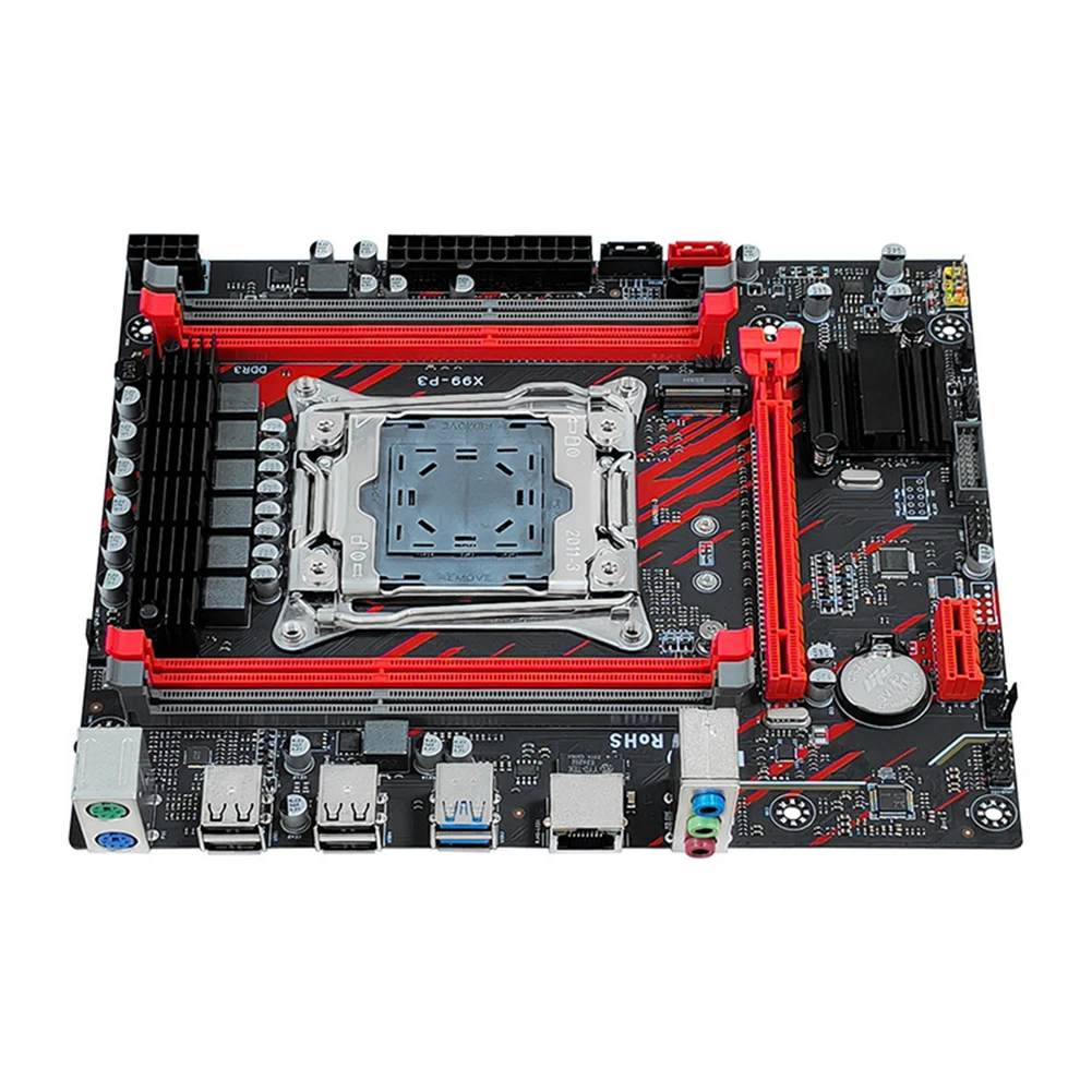 DDR3 ECC Desktop Server Motherboard 1866MHz LAG2011-V3 Computer Motherboard 128GB RAM Motherboard Set for M.2 Port NVME/SATA ATX
