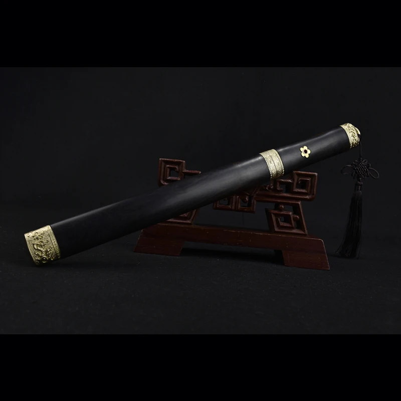 Tang Jian,Small Knife, Chinese Sword,Ebony Wood Sheath,Forged Damascus Steel, Letter Opener, Collection, Souvenir,Gift