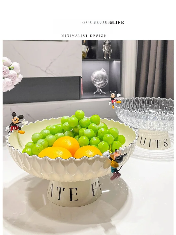 

Элитная пластиковая фруктовница Tlife Wave для дома, подставка для конфет и закусок, японский стиль, универсальная сервировочная тарелка