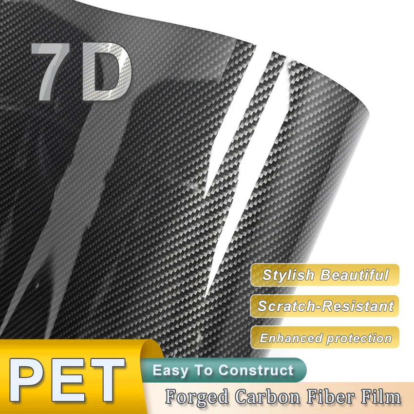 

7D Carbon Fiber Car Film Interior Moulding Stickers DIY Braid Trim Strip Universal Self Adhesive Sticker