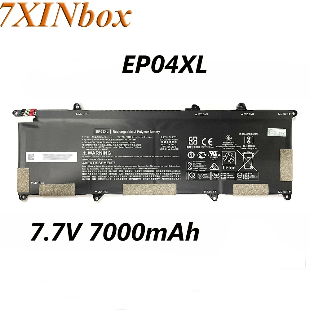 7XINbox EP04XL EP04056XL 7.7V 56.2Wh 7000mAh Laptop Battery For HP Elite Dragonfly G1 2019 G2 2020 8MK79EA Max EPO4XL