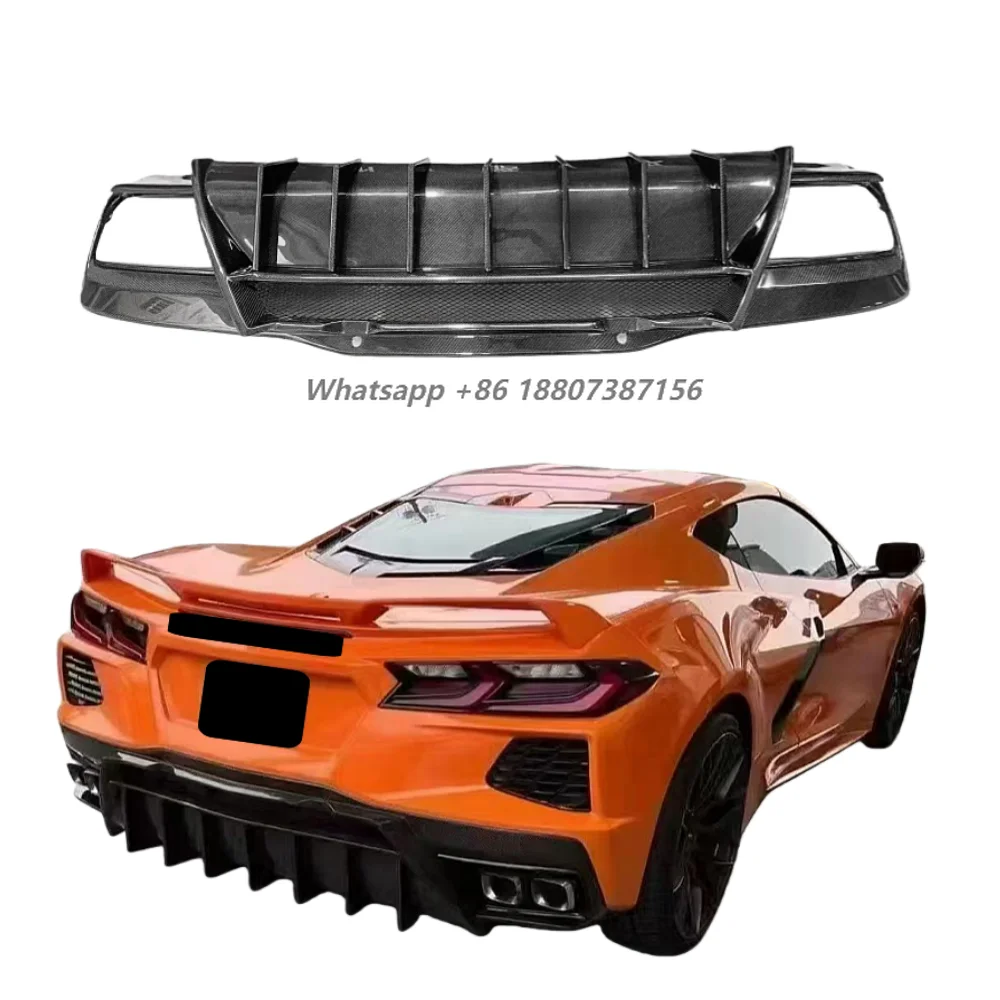 

High Quality Carbon Fiber Body Kit for Corvette C8 Carbon Fiber Rear Diffuser