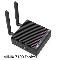 MINIX Z100 fanless mini PC , 16GB DDR4, 512GB M.2 PCIe X4 NVMe SSD Windows 11 Desktop Computer,2.5 GbE Ethernet, HDMI 4K