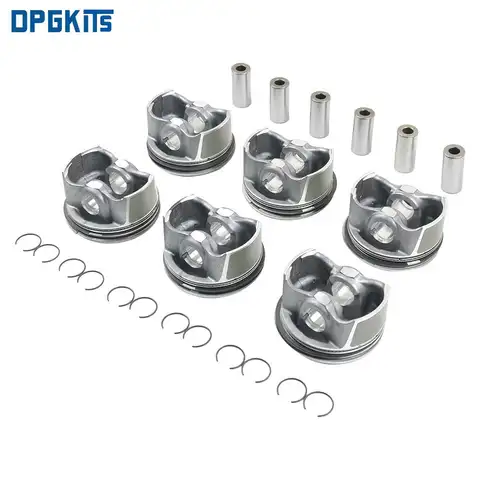 M272 Pistons & Rings Set For Mercedes-Benz E-CLASS W212 W211 C2800 C300 CLS300 2.5L 3.0L V6 2720304017 2720301018 2720300117