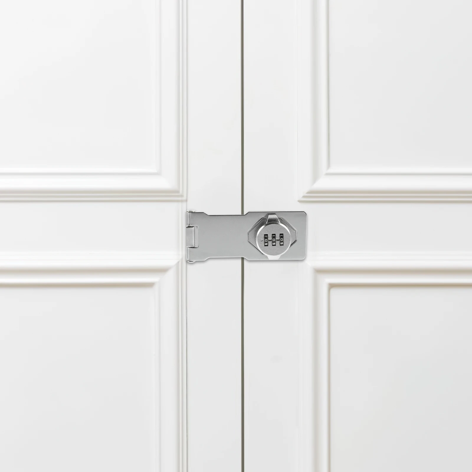 

Mechanical Password Lock Silver Color Screw Installation Small Doors Cabinets Bathrooms Outdoor Garages Gardens Hasp Latch