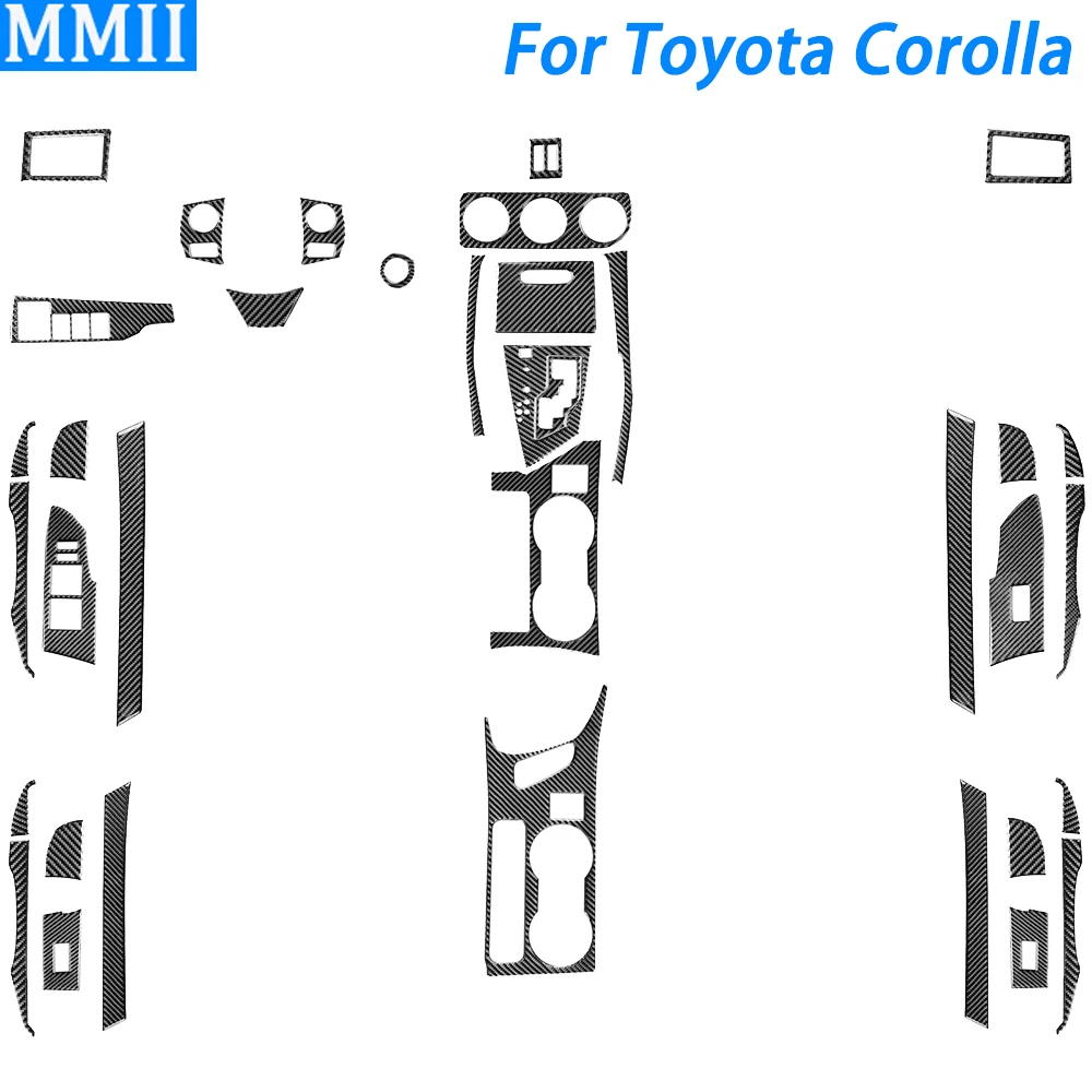 

For Toyota Corolla 2014-2018 Carbon Fiber Center Console Gear Shift Air Outlet Panel Trim Set Car Interior Accessories Sticker