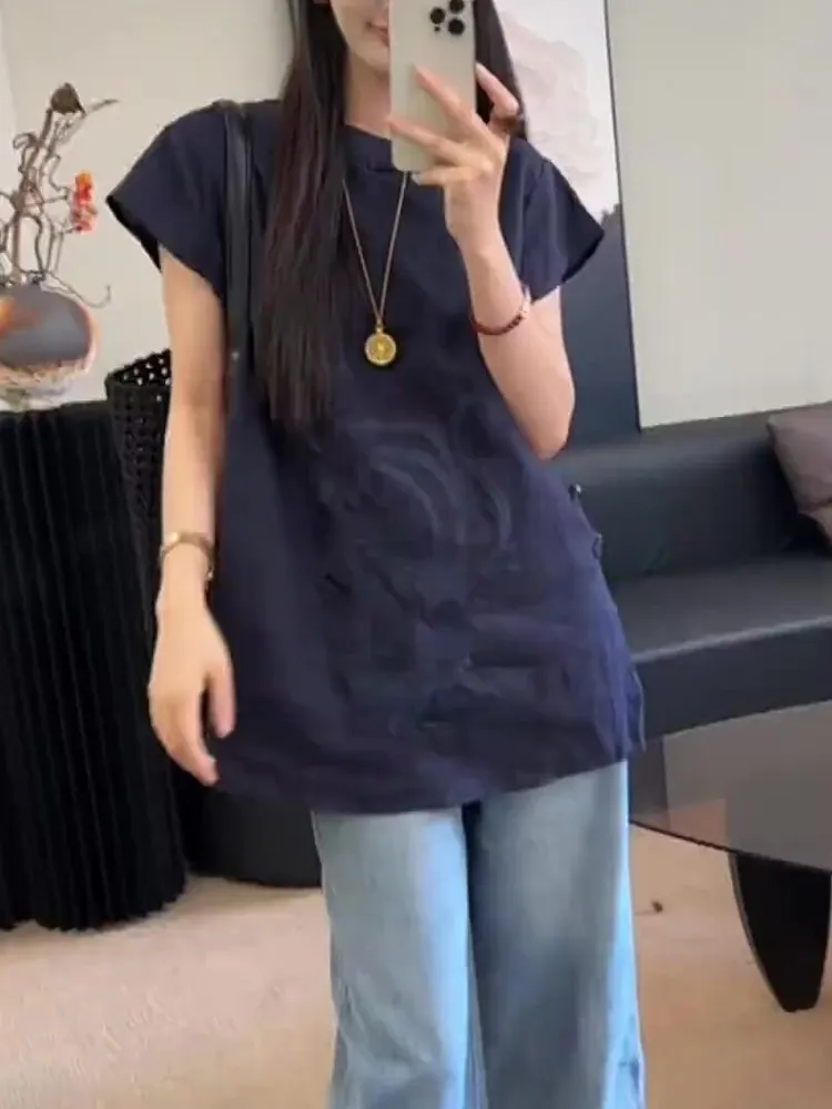 

Странная круглая футболка Ne Svel, женская элитная футболка Base irt, лето 2025 Sli, всесезонный цветной топ