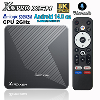 Android14.0 Amlogic S905X5M 64-Bit Quad Core 8K Video 1000M LAN BT Voice Assistant Remote Wifi6 BT5.0 Media Smart TV Box X88 PRO