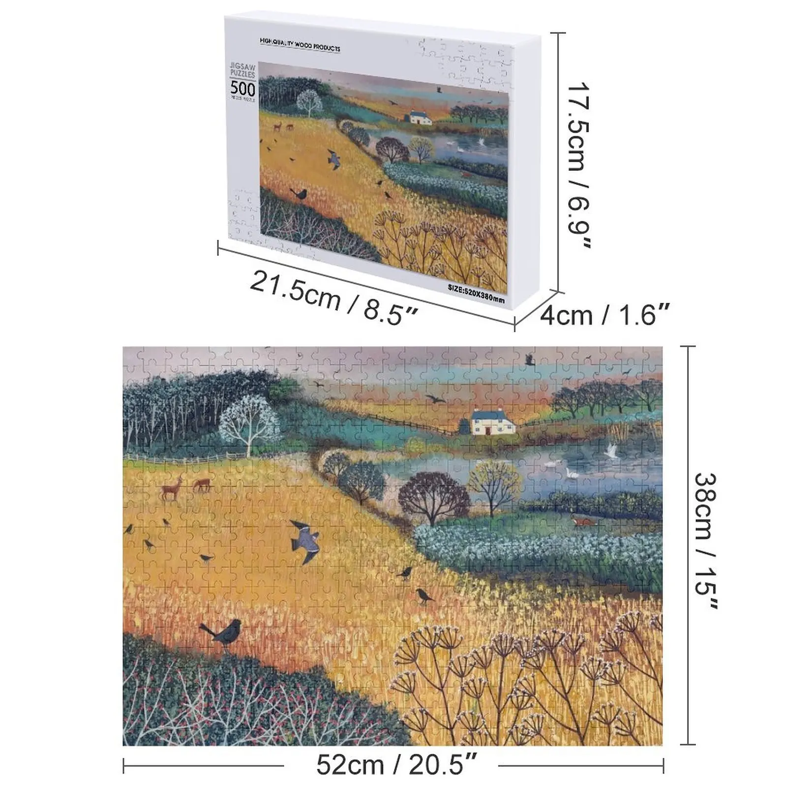 Harvest Home Jigsaw Puzzle Regalo personalizzato Regalo personalizzato Puzzle in legno personalizzato sposato