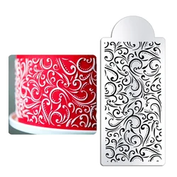 1pc, Wave Pattern Cake Stencil, Cake Fondant Decorating Side Baking Mesh Stencils, Plastic Templates Spray Flower Cake Molds