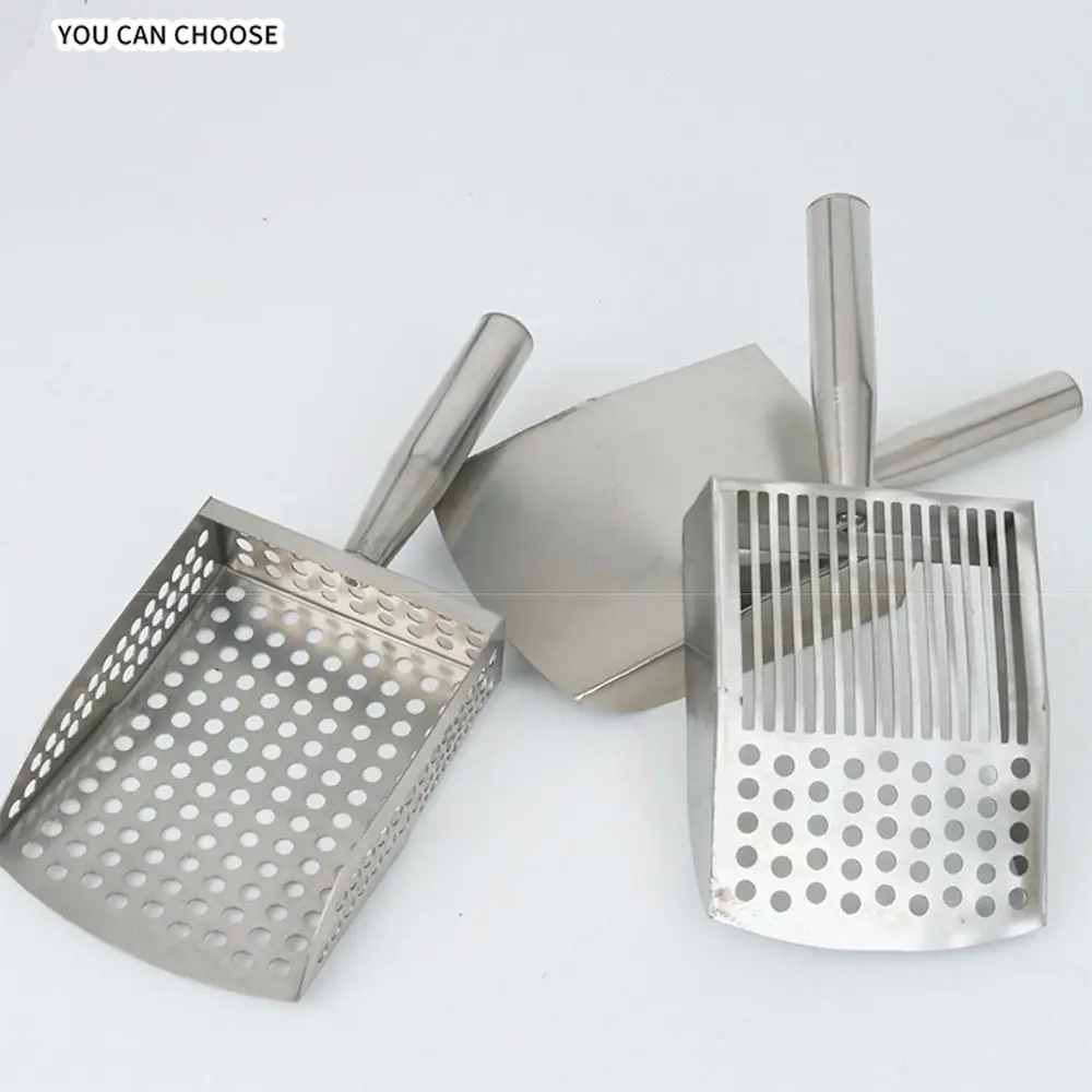 Stainless Steel Beach Mesh Sand Shovel Handheld Portable Clam Digging Shovel Comfortable Grip Sand Sifter Shell Collecting